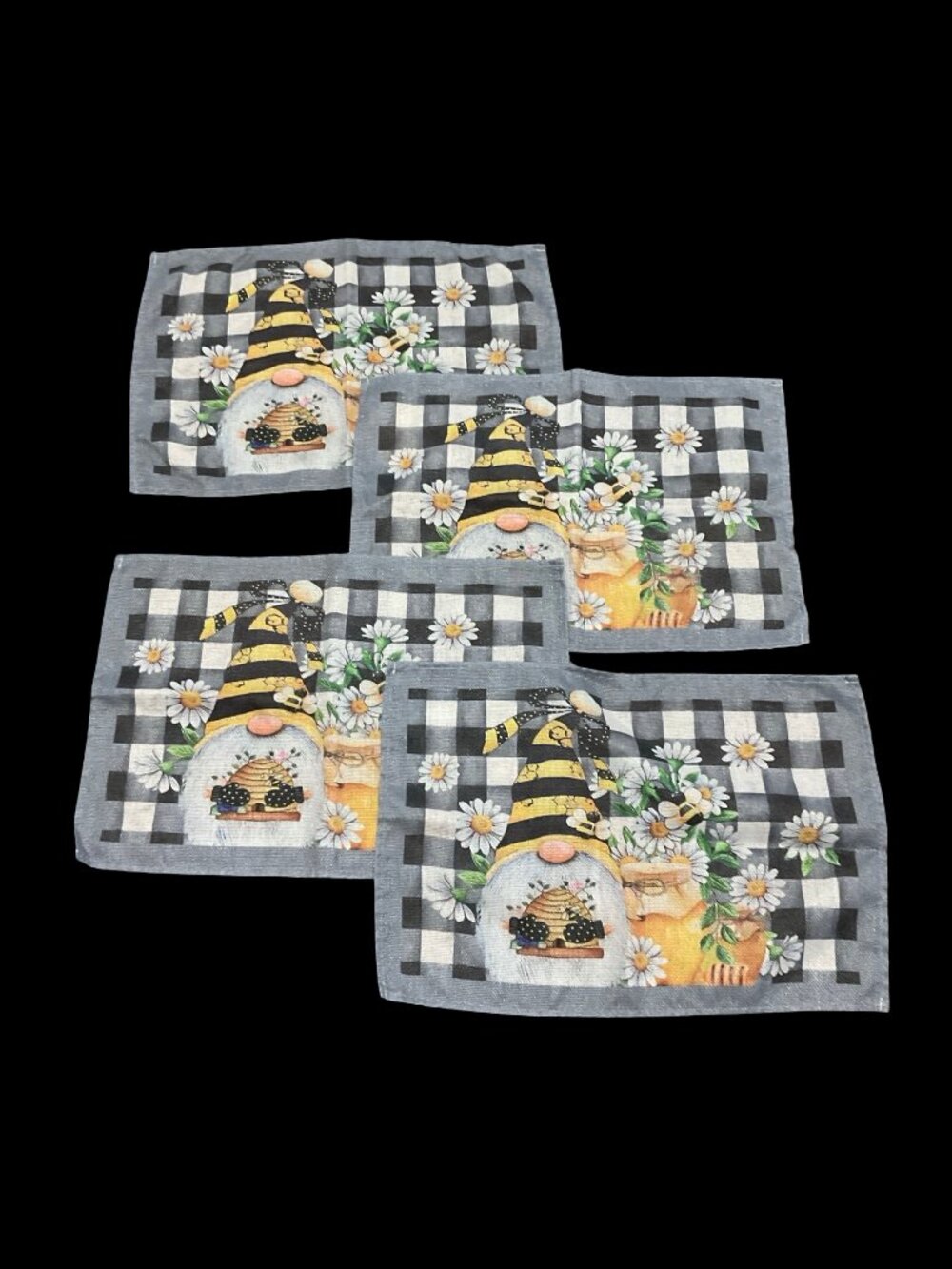 👣 5/$25  - Plaid Gnome Placemats x4